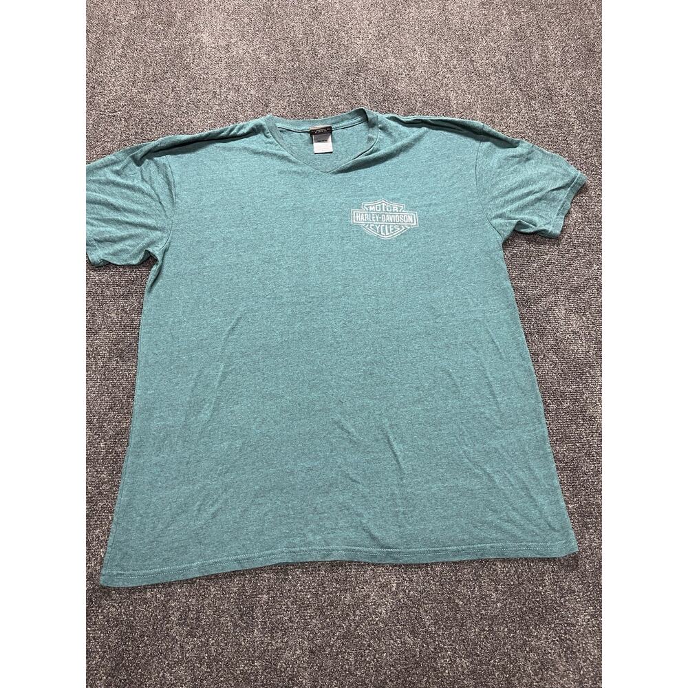 Harley Davidson Heather Green Short Sleeve T Shirt Men’s Large Mansfield Pa XL